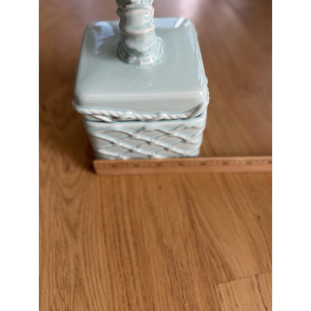 Apropos Home Collection Turquoise Shell Beach Ceramic Box - Picture 5 of 10